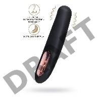 Нереалистичный вибратор WANAME D-SPLASH TSUNAMI, силикон, черный, 18,3 см