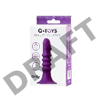 Анальный фаллоимитатор A-Toys Drilly, силикон, фиолетовый, 14 см