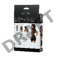 Платье Glossy из материала Wetlook с заклепками, черный, S