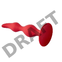 Анальная пробка Vesta, диаметр до 3 см, длина 12,5 см , цвет бордовый