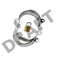 Наручники, TOYFA Metal, металл, серебристые, 11 см