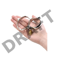 Наручники, TOYFA Metal, металл, серебристые, 11 см