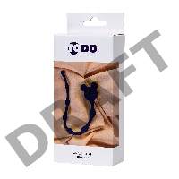 Анальная цепочка ToDo by Toyfa Froggy, силикон, синяя, 27,4 см, Ø 1,4 см