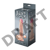 Телесный фаллоимитатор на присоске BEST COCK 7 - 20 см.