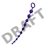Анальная цепочка ToDo by Toyfa Grape, силикон, фиолетовая, 35 см, Ø 2,7 см