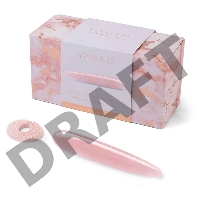 Массажер тонкий le WAND Crystal Slim Wand розовый кварц
