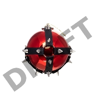 Новогодний шар Pecado BDSM, с шипами, глянцевый, красный, 10 см