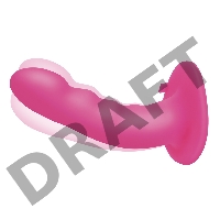 Розовый ребристый вибрострапон Pegasus - 14 см.