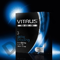 Презервативы VITALIS PREMIUM №3 delay and cooling - с охлаждающим эффектом (ширина 53mm)