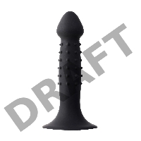 Анальный фаллоимитатор A-Toys Spikn, силикон, черный, 14 см