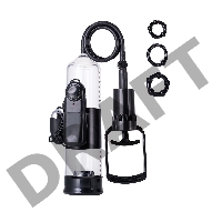 Помпа для пениса TOYFA A-Toys с вибрацией, PVC, чёрный, 22,8 см
