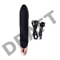 Нереалистичный вибратор WANAME D-SPLASH WATERFALL, силикон, черный, 21,3 см