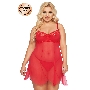 Ночная сорочка и стринги SoftLine Collection Carla, красный, XXL