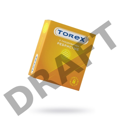 Презервативы ребристые TOREX  латекс, №3, 18,5 см