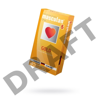 Презервативы Masculan 5 Ultra, золотые, 10 шт