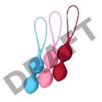 Набор вагинальных шариков Satisfyer  Balls C03 Double, силикон, ассорти, Ø 3 см.