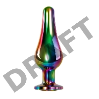 Evolved RAINBOW METAL PLUG SMALL Радужная анальная пробка малая