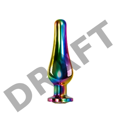 Evolved RAINBOW METAL PLUG MEDIUM Радужная анальная пробка средняя