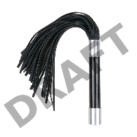 Черная плеть Easytoys Flogger With Metal Grip - 38 см.