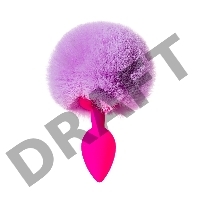 Анальная втулка с хвостом ToDo by Toyfa Sweet bunny, силикон, розовая, 13 см, Ø 2,8 см, 44