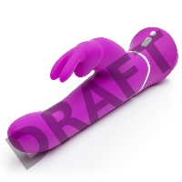 Лиловый вибратор-кролик Curve Rechargeable Rabbit Vibrator - 25,4 см.