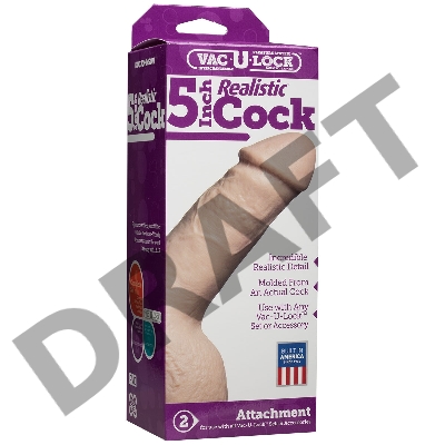 Насадка реалистик Vac-U-Lock™ - 5, телесная