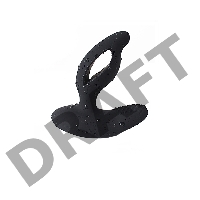 Стимулятор простаты Levett Titus, силикон, черный, 13 см
