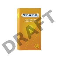 Презервативы ребристые TOREX  латекс, №12, 18,5 см