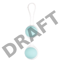 Бело-голубые вагинальные шарики Jiggle Balls