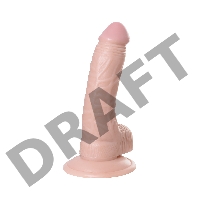 Реалистичный фаллоимитатор TOYFA RealStick Nude, PVC, телесный, 18 см
