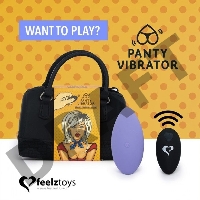 Фиолетовый вибромассажер в трусики с пультом ДУ Panty Vibe Remote Controlled Vibrator