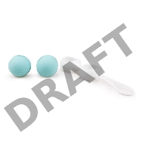 Бело-голубые вагинальные шарики Jiggle Balls