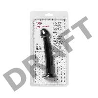 Нереалистичный фаллоимитатор Jelly Dildo M Toyfa Basic, TPE, черный, 18 см