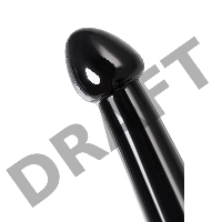 Нереалистичный фаллоимитатор Jelly Dildo M Toyfa Basic, TPE, черный, 18 см