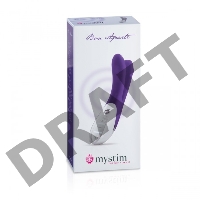 Ежевичный двойной вибратор Mystim Bon Aparte - 25 см.