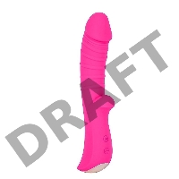 Ярко-розовый вибромассажер 5 Silicone Wild Passion - 19,1 см.