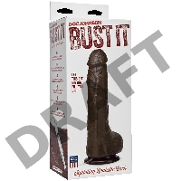Фаллоимитатор реалистик на присоске с семяизвержением Bust It - Squirting Realistic Cock - Chocolate