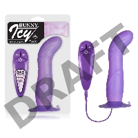 Вибратор NMC Icy Bunny на присоске с гибким стволом, фиолетовый, многофункциональный, 18 см