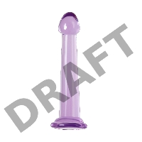 Нереалистичный фаллоимитатор Jelly Dildo M Toyfa Basic, TPE, фиолетовый, 18 см