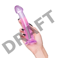 Нереалистичный фаллоимитатор Jelly Dildo M Toyfa Basic, TPE, фиолетовый, 18 см