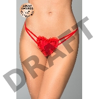 Стринги с сердечком SoftLine Collection, красный, S/L
