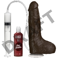 Фаллоимитатор реалистик на присоске с семяизвержением Bust It - Squirting Realistic Cock - Chocolate