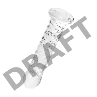 Нереалистичный фаллоимитатор Sexus Glass, стекло, прозрачный, 16,5 см