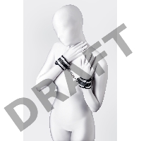 Наручники Anonymo #0107, полиэстер, серебристые, 23,5 см
