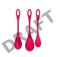 Набор вагинальных шариков Satisfyer YONI, силикон, красный, Ø 2 см.