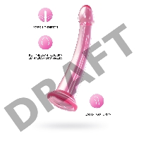 Нереалистичный фаллоимитатор Jelly Dildo L Toyfa Basic, TPE, розовый, 20 см