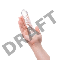 Нереалистичный фаллоимитатор Sexus Glass, стекло, прозрачный, 16,5 см