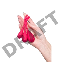 Набор вагинальных шариков Satisfyer YONI, силикон, красный, Ø 2 см.