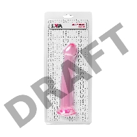 Нереалистичный фаллоимитатор Jelly Dildo L Toyfa Basic, TPE, розовый, 20 см