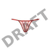 Стринги открытые со стразами SoftLine Collection, красный, S/L